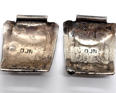 Fabulous 1950’s Sterling Silver Thunderbird Watch Tips 18MM Bar Signed DJN