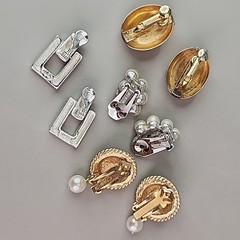 Vintage Clip On Earrings Lot of 4 Marvella Napier Sarah Coventry Faux Pearl