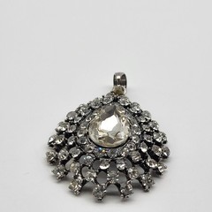 Beautiful vintage clear rhinestone teardrop pendant elegant bridal