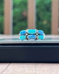 NOT AVAILABLE ! 925 Sz 10 Turquoise Ring Stunner ! Sterling Silver Vintage