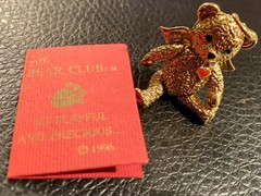Batya gold-tone articulated angel bear brooch