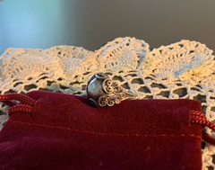 Vintage Beau Sterling Silver Dome Ring | Adjustable Scrollwork Size 7–8 | Gift-R