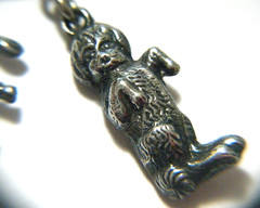 Victorian 935 Silver Slide Bangle 6 Charm Bracelet Cat & Fiddle Nursery Rhymes