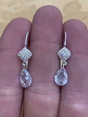 CAROL LEE VINTAGE STERLING SILVER 925 Designer Signed Dangle Drop EARRINGS
