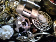 Pink Jewelry Case Full of Vintage and Modern Costume Jewelry