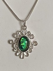 BIG Sale*Hand-CRAFTED VTG.CREATED OPAL PENDANT-No Chain Included
