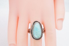 Vintage Sterling Silver 925 Larimar Ring Size 8.25