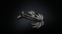 Vintage Sterling Silver Palm Tree Brooch 4.5cm BB9