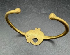 Vintage West African Ashanti Brass Sankofa Bird Cuff Bracelet