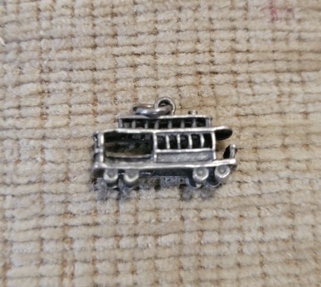 Vintage Sterling Silver Train Car Charm