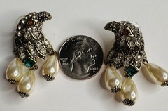 JTV Jewelry Humming Bird , Brooch Bracelet And Earrings With Crystal