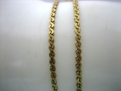 RARE Vintage Avon 1/20 14K Gold Filled Chain 925 Silver Kiss Necklace