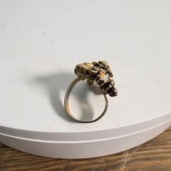 Vintage Signed Hollycraft 1952 Rhinestone Adjustable Ring