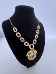 JBK Camrose & Kross Jackie Kennedy Enamel Necklace 21″ 28.32g Box COA