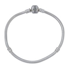 Pandora Moments Barrel Clasp Snake Chain Sterling Silver 925 Bracelet 7.5″