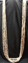 Vtg 6-Strand 32in Freshwater Pearl Necklace w/ Hematite in Clasp – Statement Pc!