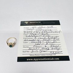 Vintage 14k Yellow Gold 1.00ct Oval Emerald & .85cts Diamond Halo Accent Ring