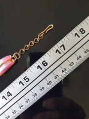 Karu Vintage Thermoset Choker Gold Tone 17.5 Pink Classic Necklace Costume