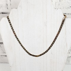 ANCHOR MARINER STERLING SILVER 925 CHAIN LINK NECKLACE 17.75″ GOLD PLATED