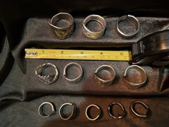 Spoon Ring/Bracelet Lot Of 12- Silver Plated &Stainless Steel- Antique &Vintage