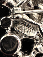Vintage Eisenberg Ice Brooch Clear Sparkling Rhinestones