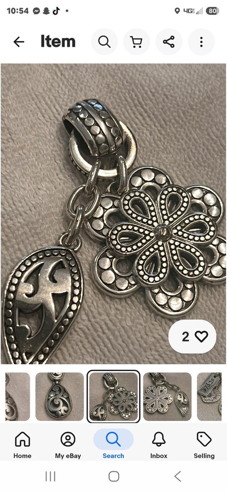 VINTAGE SILVERTONE 20IN NECKACE WITH PENDANT