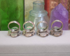 4 Vintage Sterling Turquoise Old Pawn Matching Rings x 4 Lot