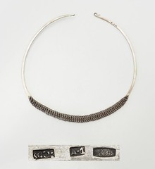 Latvia handmade vintage 875 silver ethnic traditional woven style necklace