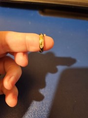 14K Yellow Gold White Stone Hook Earrings 1.5g