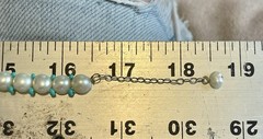 Ross Simons 925 SS pearl & Turquoise Necklace Coastal Classic Old Money