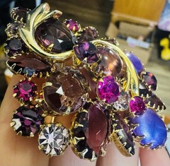 ALICE CAVINESS Brooch Earrings Set Unsigned Vintage Jewelry Verified