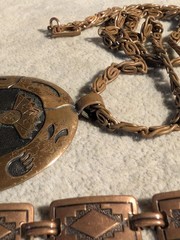 Vintage Lot 5 Pieces of trading post route 66 copper jewelry! Southwestern!