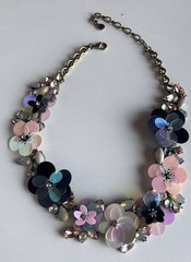 BaubleBar Statement Bib Collar Wildflower Necklace Sequins Jcrew Style H4