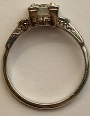 Estate Diamond Ring,Platinum, 10% Iridium Diamond Ring! Antique,Transitional Cut