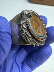 Vintage SGE 925 Sterling Silver 1903 Indian Head Penny Eagle Ring Size 13