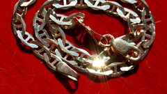 10k yellow gold bracelet 7.0″ anchor / mariner link chain vintage 1.50gr N3095A