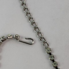 Vintage 15 Inch Clear Rhinestone Choker Necklace