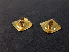 Vintage Gold-Tone Clip-On Earrings Textured Metal Alloy Retro Statement Jewelry