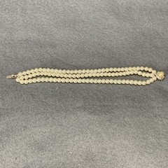 vintage Franklin Mint Jackie Kennedy Three Strand Glass Pearl Bracelet COA