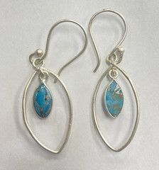Lot Of 4 Pairs Silver Dangle Earrings Assorted Vintage Estate