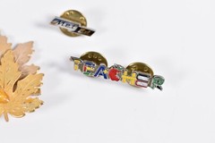 Lot of 28 Pin Brooch Fall Pumpkin Teacher Gold Tone Leaf Flag Sailboat Bow Eagle