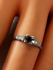 Antique 1920’s Art Deco Platinum Diamond Engagement Ring Setting