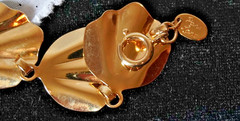 Vintage Park Lane Gold Tone Shell Link Statement Necklace Signed