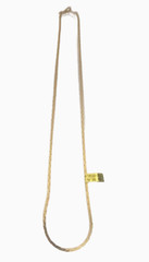 Gold Tone Snake Chain Necklace Womens 18″ Vintage 1990s Jewelry Classic Retro