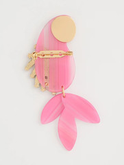 Chico’s Chic Pink Parrot Brooch