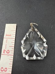 Vintage Large Faceted Crystal Prism Pendant Sun Catcher Chandelier Drop Glass