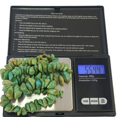 Polished TURQUOISE Nugget Stone Necklace BROKEN CLASP For Beads/Repair 20″ 55g