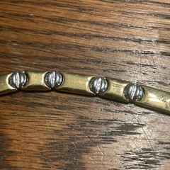 JOAN RIVERS GOLD AND SILVER TONED SCREW TENNIS BRACELET 7” 7230
