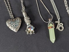 Monet & Assorted Costume Jewelry Necklace Lot 30pc Crystal Geometric Religiou…