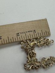 Vintage Earrings Clip On Climber Purple Spray Signed Coro